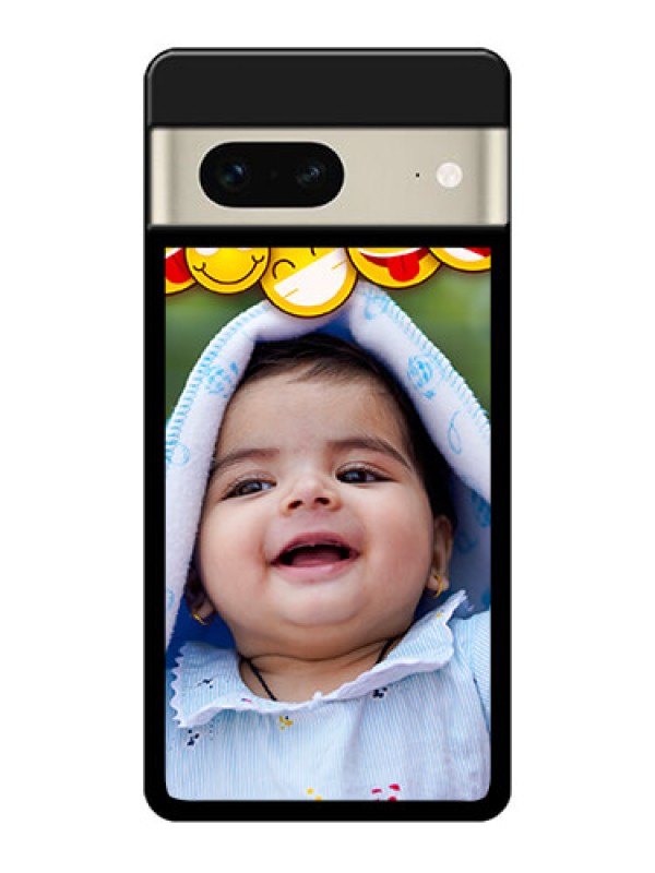 Custom Google Pixel 7 5G Custom Glass Phone Case - With Smiley Emoji Design