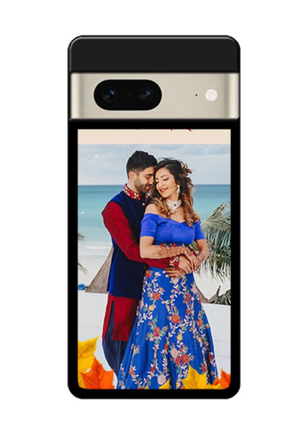 Google Pixel 7 5G Custom Glass Phone Case - Autumn Maple Leaves Design