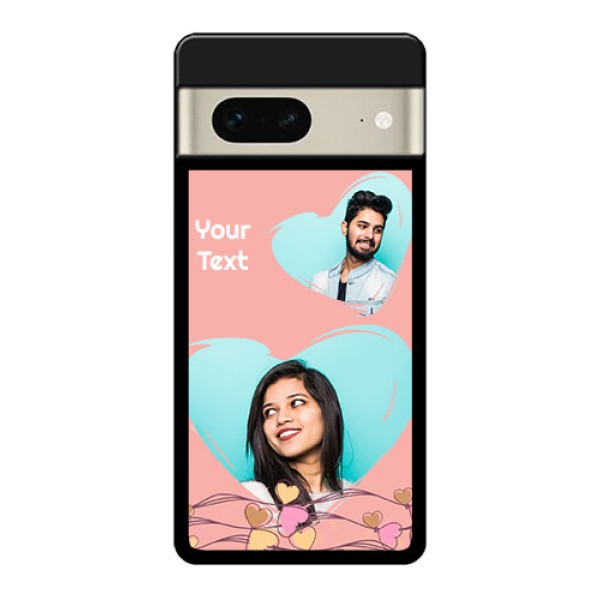 Google Pixel 7 5G Custom Glass Phone Case - Love Doodle Design