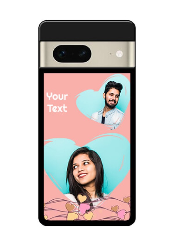 Google Pixel 7 5G Custom Glass Phone Case - Love Doodle Design