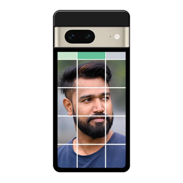 Google Pixel 7 5G Custom Glass Phone Case - With White Box Pattern
