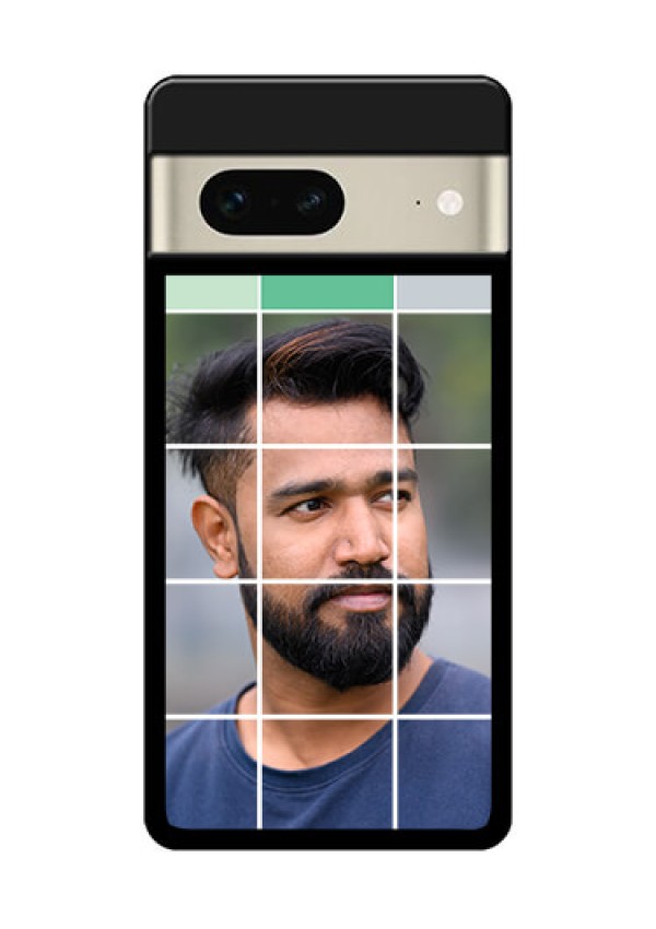 Google Pixel 7 5G Custom Glass Phone Case - With White Box Pattern