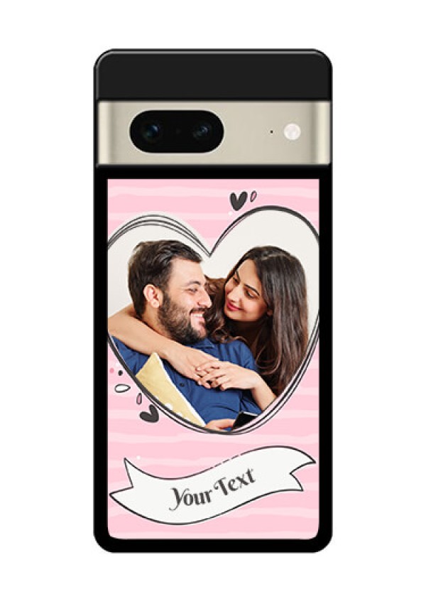 Google Pixel 7 5G Custom Glass Phone Case - Vintage Heart Design