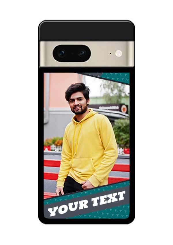 Google Pixel 7 5G Custom Glass Phone Case - Background Pattern Design With Quote