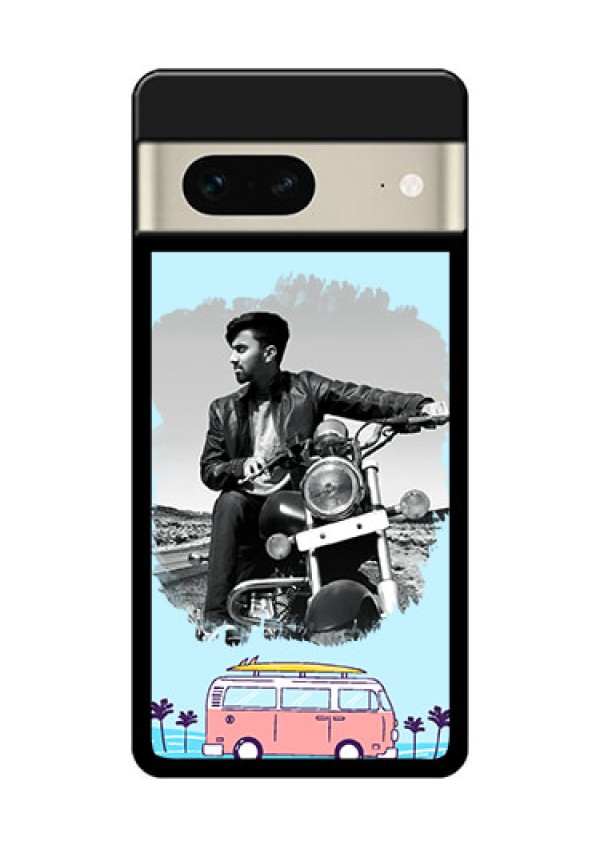 Google Pixel 7 5G Custom Glass Phone Case - Travel & Adventure Design