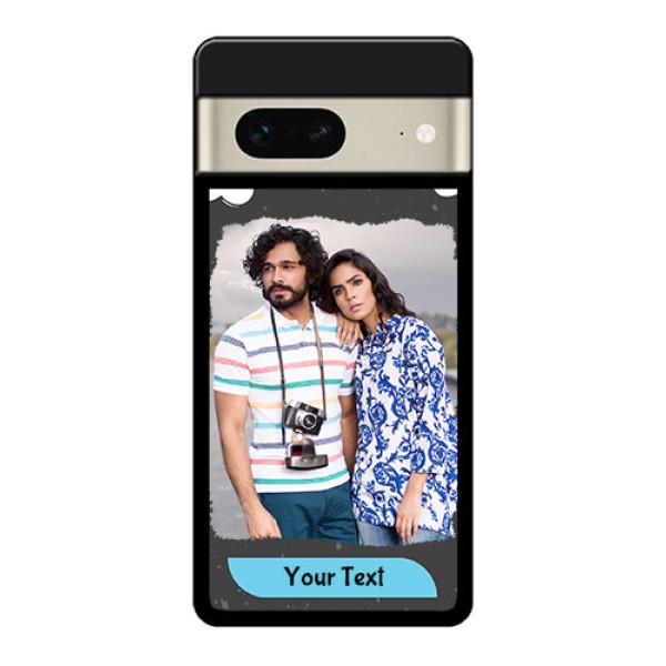 Google Pixel 7 5G Custom Glass Phone Case - Splashes With Love Doodles Design