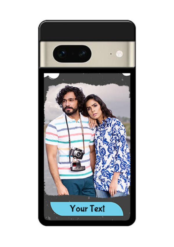 Google Pixel 7 5G Custom Glass Phone Case - Splashes With Love Doodles Design