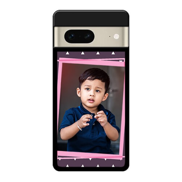 Google Pixel 7 5G Custom Glass Phone Case - Triangle Pattern Dotted Design