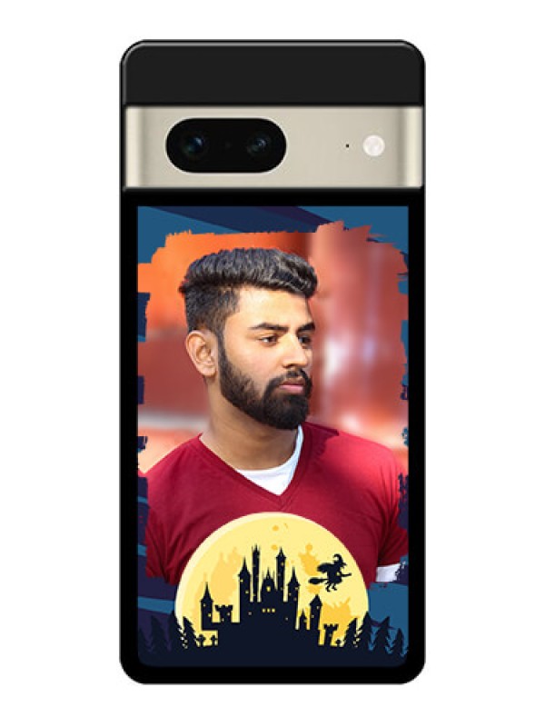 Custom Google Pixel 7 5G Custom Glass Phone Case - Halloween Witch Design