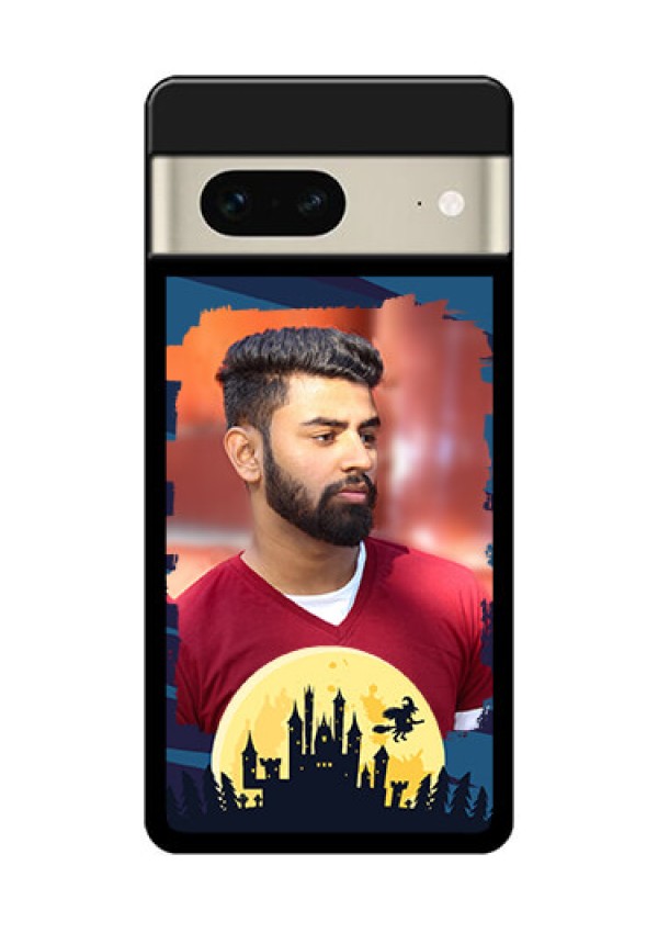 Google Pixel 7 5G Custom Glass Phone Case - Halloween Witch Design