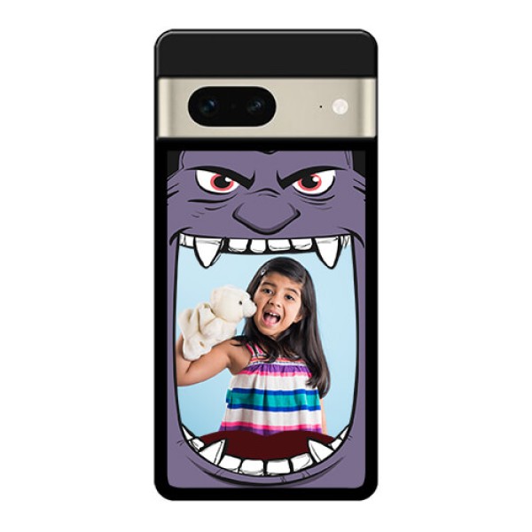 Google Pixel 7 5G Custom Glass Phone Case - Angry Monster Design