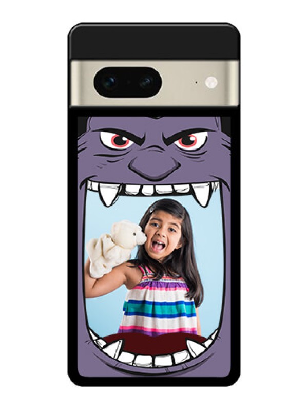Custom Google Pixel 7 5G Custom Glass Phone Case - Angry Monster Design