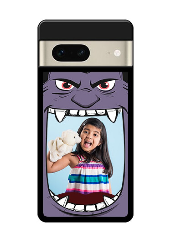 Google Pixel 7 5G Custom Glass Phone Case - Angry Monster Design