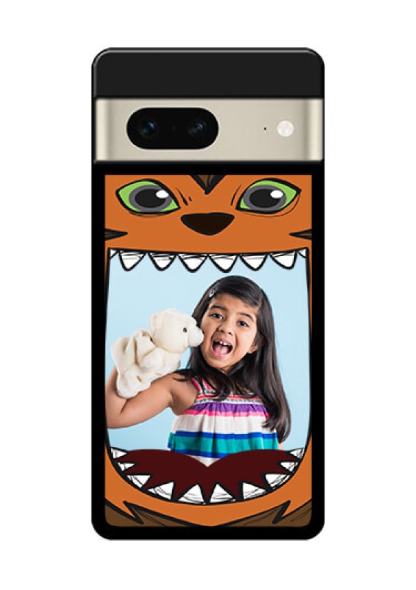 Google Pixel 7 5G Custom Glass Phone Case - Owl Monster Back Case Design