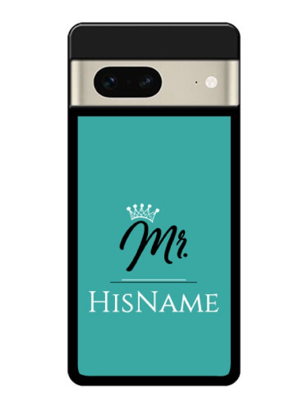 Custom Google Pixel 7 5G Custom Glass Phone Case - Mr With Name Design