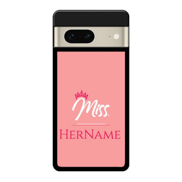 Google Pixel 7 5G Custom Glass Phone Case - Mrs With Name Design