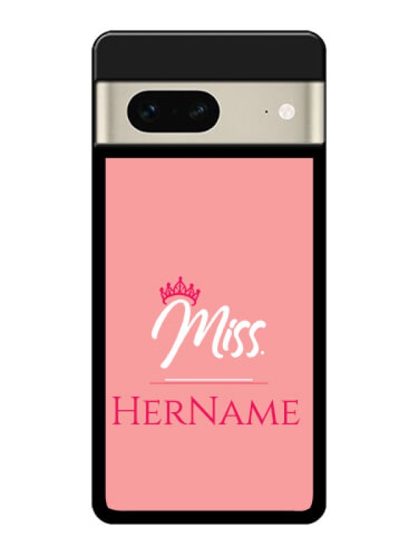 Custom Google Pixel 7 5G Custom Glass Phone Case - Mrs With Name Design