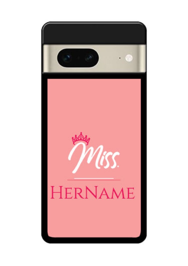 Google Pixel 7 5G Custom Glass Phone Case - Mrs With Name Design