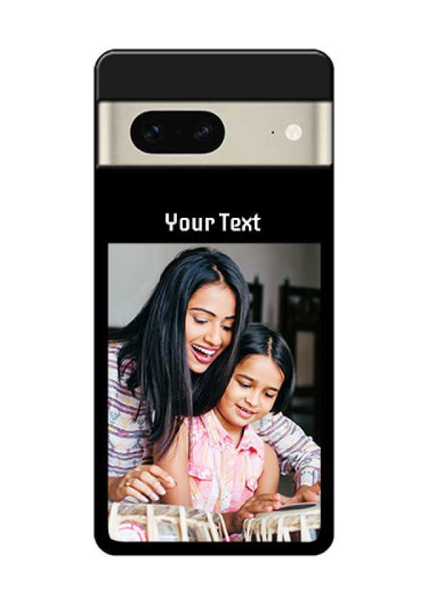 Google Pixel 7 5G Custom Glass Phone Case - Photo With Name Design
