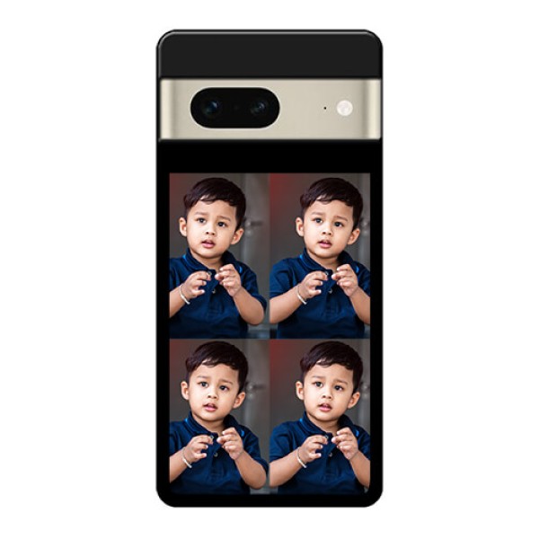 Google Pixel 7 5G Custom Glass Phone Case - 4 Image Holder Design