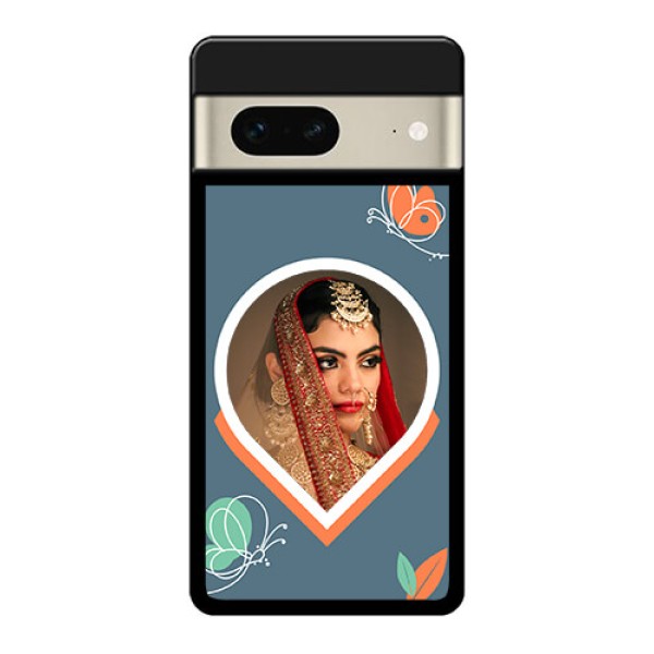 Google Pixel 7 5G Custom Glass Phone Case - Droplet Butterflies Design
