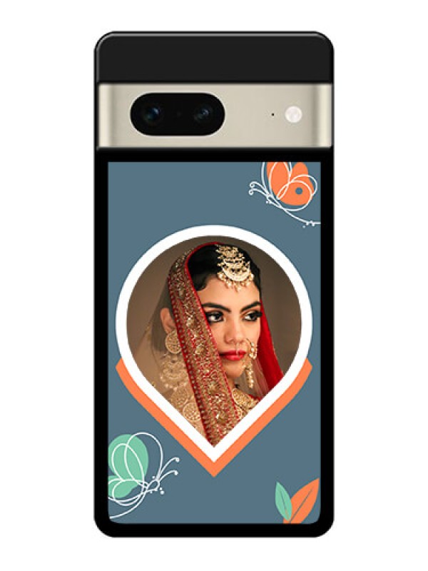 Custom Google Pixel 7 5G Custom Glass Phone Case - Droplet Butterflies Design