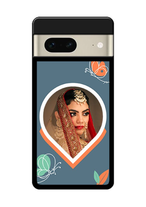 Google Pixel 7 5G Custom Glass Phone Case - Droplet Butterflies Design