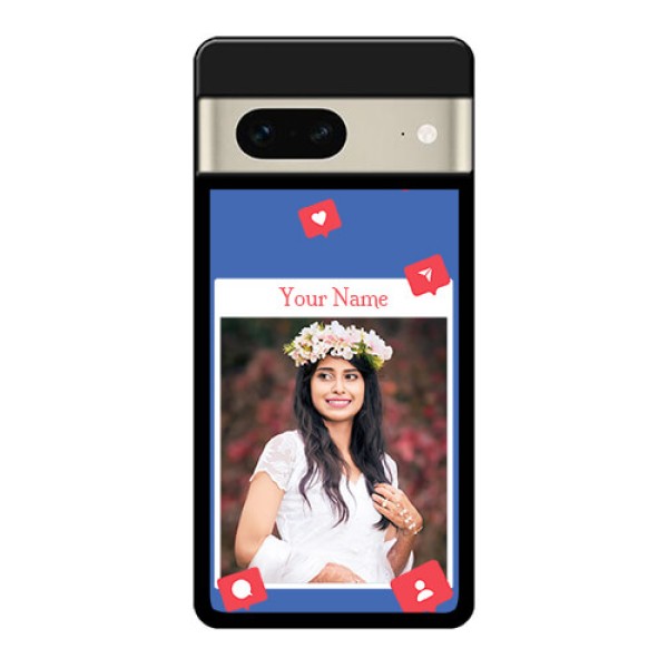 Google Pixel 7 5G Custom Glass Phone Case - Like Share And Comment Design