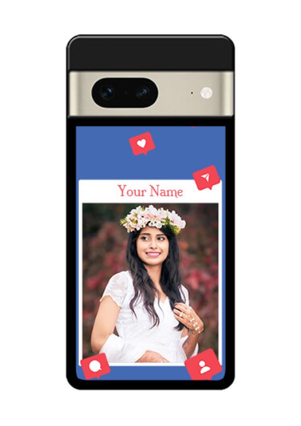 Google Pixel 7 5G Custom Glass Phone Case - Like Share And Comment Design