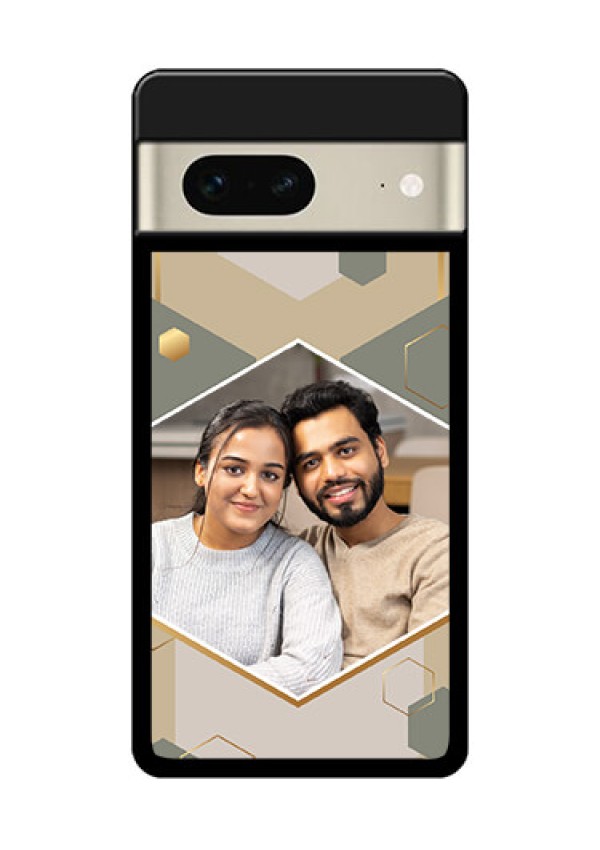 Google Pixel 7 5G Custom Glass Phone Case - Stylish Hexagon Pattern Design