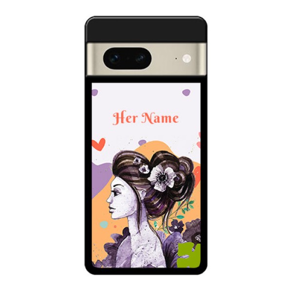 Google Pixel 7 5G Custom Glass Phone Case - Woman And Nature Design