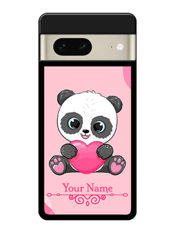 Custom Google Pixel 7 5G Custom Glass Phone Case - Cute Panda Design
