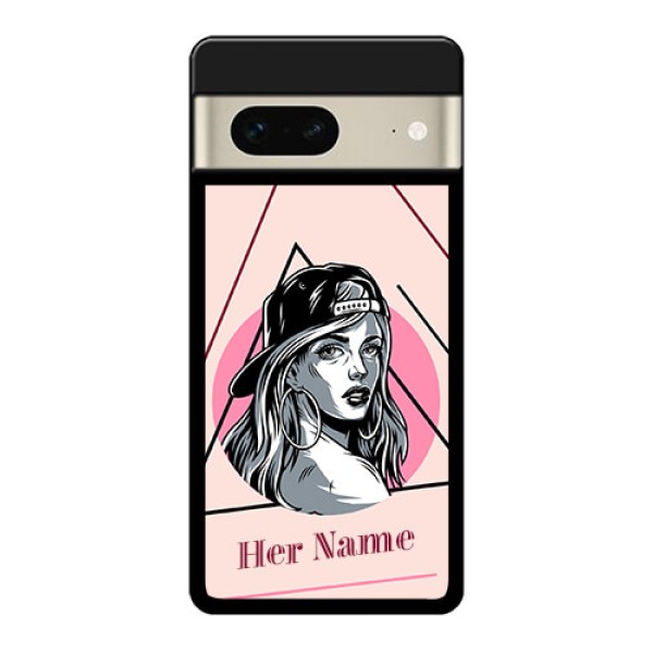 Google Pixel 7 5G Custom Glass Phone Case - Rockstar Girl Design