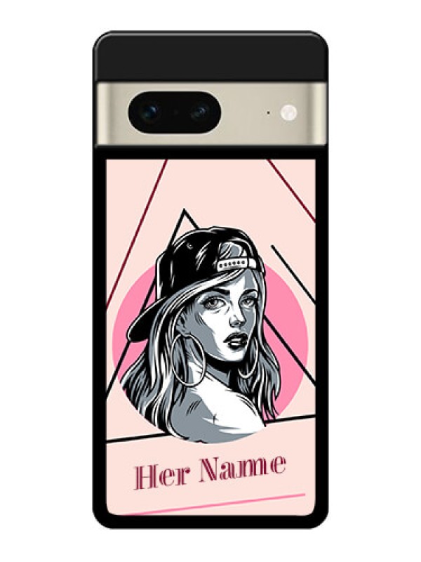 Custom Google Pixel 7 5G Custom Glass Phone Case - Rockstar Girl Design