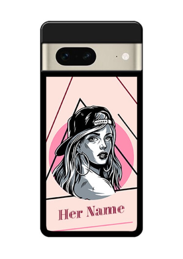 Google Pixel 7 5G Custom Glass Phone Case - Rockstar Girl Design