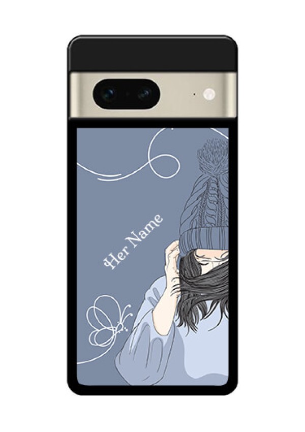 Google Pixel 7 5G Custom Glass Phone Case - Girl In Winter Outfit Design