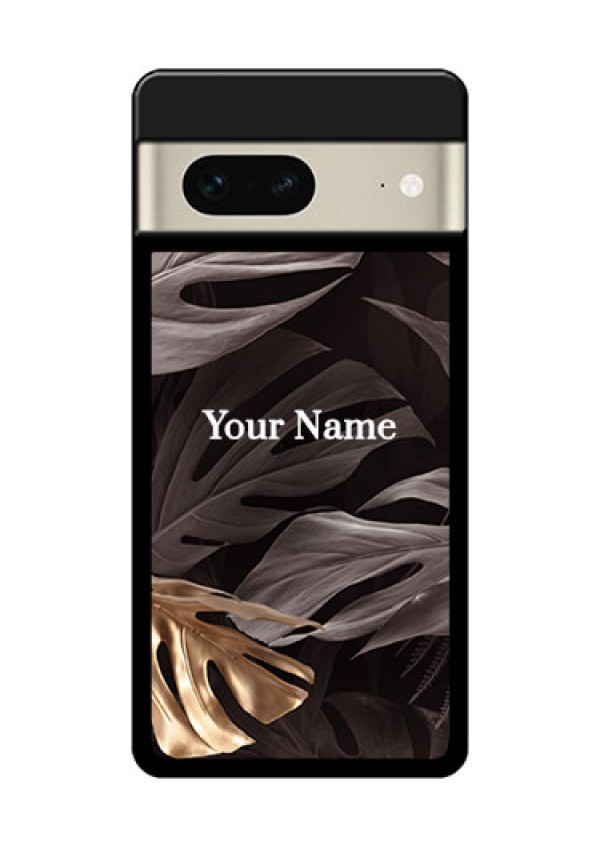 Google Pixel 7 5G Custom Glass Phone Case - Wild Leaves Digital Paint Design