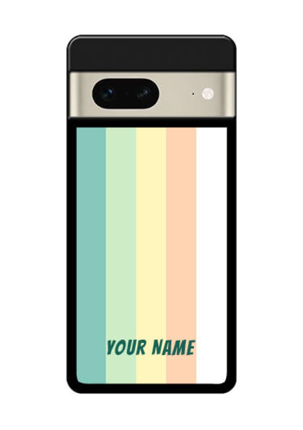 Google Pixel 7 5G Custom Glass Phone Case - Multi - Colour Stripes Design
