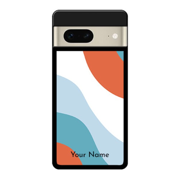 Google Pixel 7 5G Custom Glass Phone Case - Coloured Waves Design