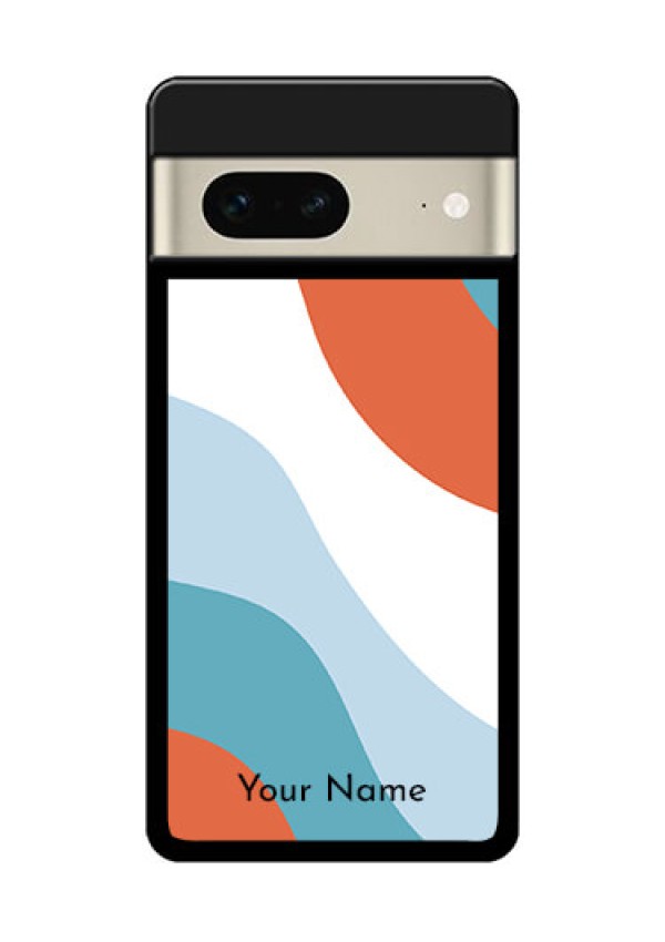 Google Pixel 7 5G Custom Glass Phone Case - Coloured Waves Design