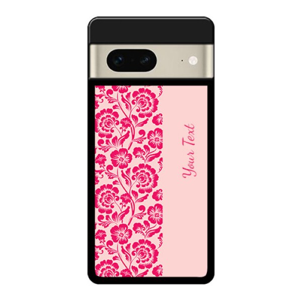 Google Pixel 7 5G Custom Glass Phone Case - Attractive Floral Pattern Design