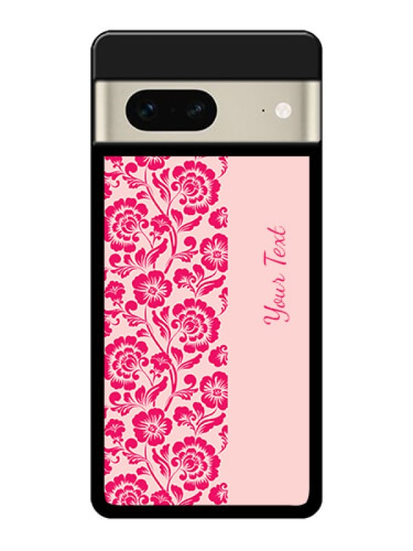 Custom Google Pixel 7 5G Custom Glass Phone Case - Attractive Floral Pattern Design
