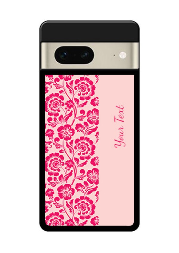 Google Pixel 7 5G Custom Glass Phone Case - Attractive Floral Pattern Design
