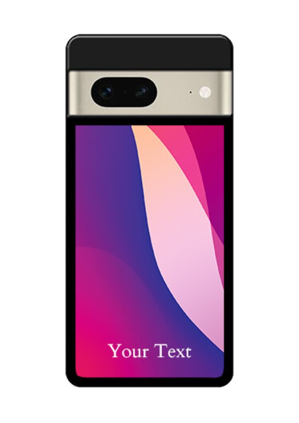 Google Pixel 7 5G Custom Glass Phone Case - Digital Abstract Overlap Design
