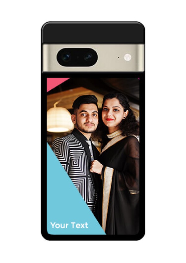 Google Pixel 7 5G Custom Glass Phone Case - Stacked Triple Colour Design