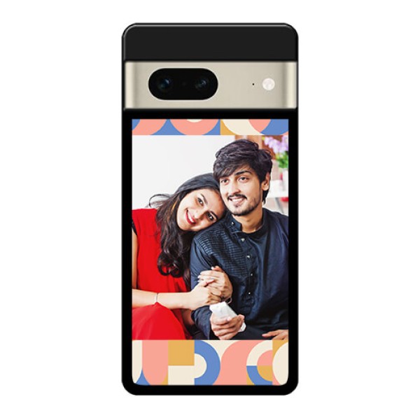 Google Pixel 7 5G Custom Glass Phone Case - Semi - Circle Maze Pattern Design