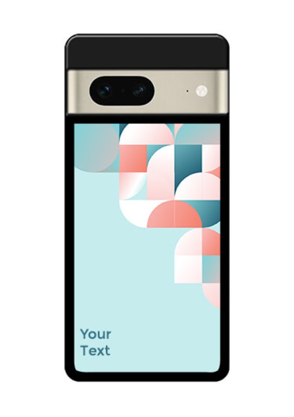 Google Pixel 7 5G Custom Glass Phone Case - Stylish Semi - Circle Pattern Design