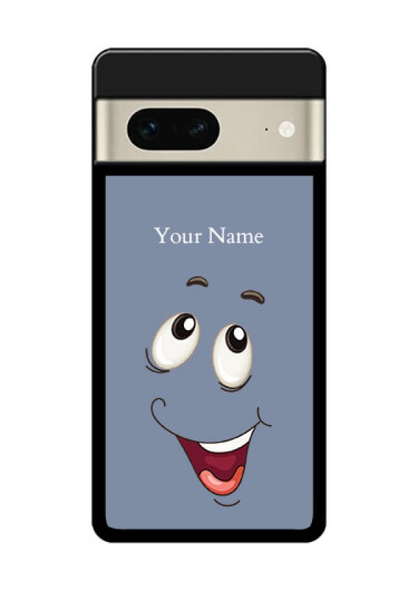 Google Pixel 7 5G Custom Glass Phone Case - Laughing Cartoon Face Design