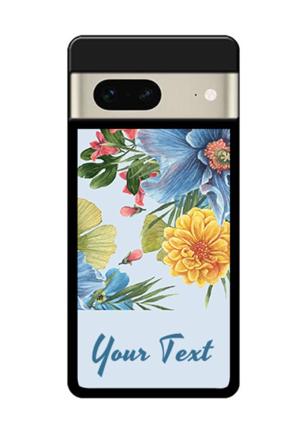 Google Pixel 7 5G Custom Glass Phone Case - Stunning Watercolored Flowers Painting Design