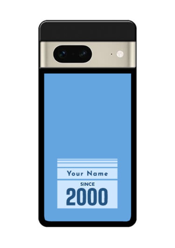 Google Pixel 7 5G Custom Glass Phone Case - Custom Year Of Birth Design